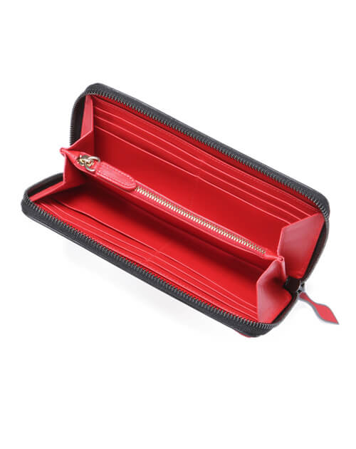 クリスチャン ルブタンコピー 2015年春夏新作パテントカーフ ラウンドファスナー長財布 PATENT 3145125 BK01