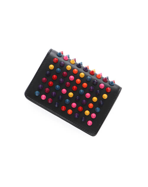 クリスチャン ルブタンコピー 14/15年秋冬新作カーフスキン カードケースMILOS CALF MULTI/SPIKES MIX 1145068 M105