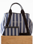 【バレンシアガ】NAVY CABAS S ストライプ トート339933 K781N 4261
