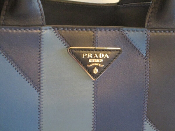 PRADAプラダスーパーコピーパッチワーク♪ソフトカーフトートS2WAY♪ブルー BN2439
