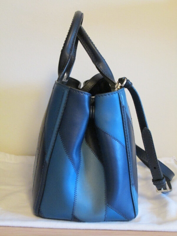 PRADAプラダスーパーコピーパッチワーク♪ソフトカーフトートS2WAY♪ブルー BN2439