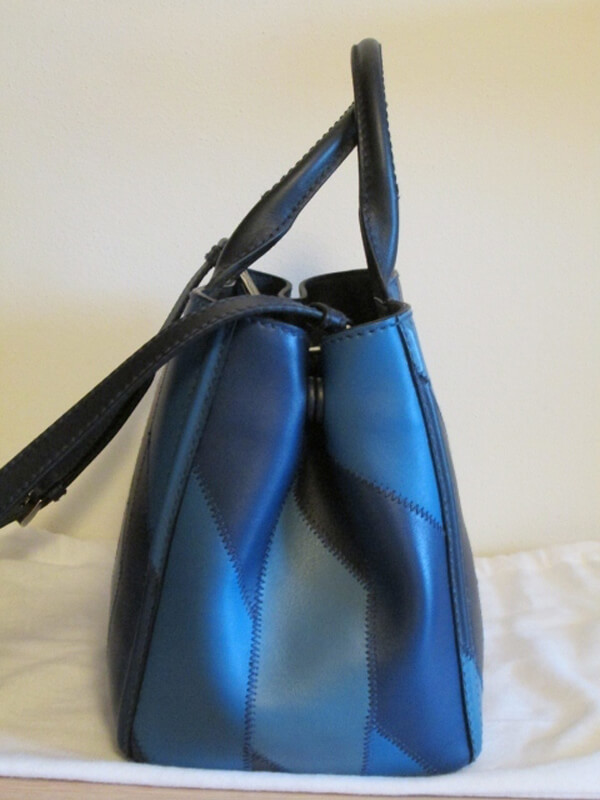 PRADAプラダスーパーコピーパッチワーク♪ソフトカーフトートS2WAY♪ブルー BN2439