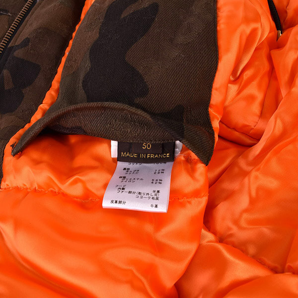 17AW × シュプリーム Jacquard Denim N-3B Parka ダウンジャケット カモフラ ファーコート ルイヴィトン×シュプリーム