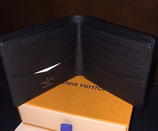 【人気商品】ルイヴィトン シュプリーム コラボ 偽物 LV 財布 M67718 ポルトフォイユ・スレンダー 二つ折り財布 ブラック メンズ