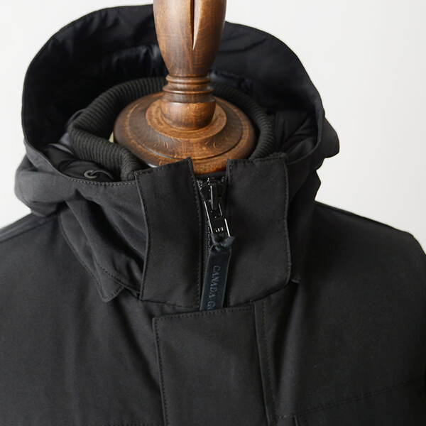 新作 カナダグース MAITLAND PARKA BLACK DISK メイトランド フードダウンジャケット ブラックディスク ラベル M4550MB