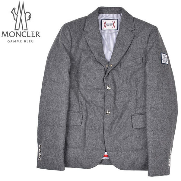 2017-2018AW MONCLER GAMME BLEU モンクレール ガムブルー メンズ グレーダウンブレザー ジャケット テーラード 2017-2018AW 3000300