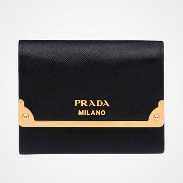 2017【新作】完売寸前!★PRADAプラダスーパーコピー★ SAFIANO 大人気 サフィアーノ メタル折りたたみ財布 1MH840