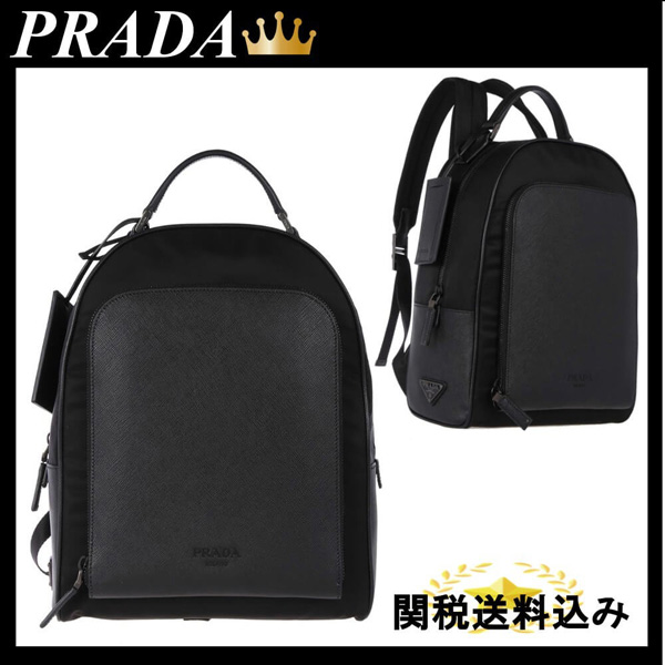 PRADA★ナイロン&サフィアーノレザー バックパック 2VZ011 OOO064 F0002