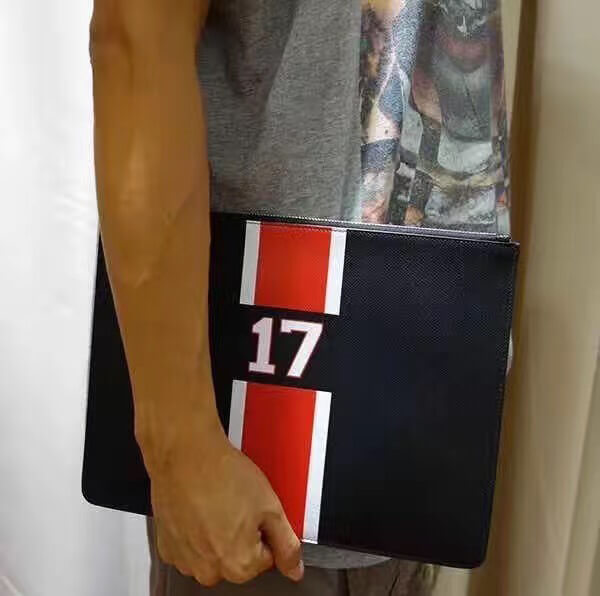 GIVENCHY ジバンシィスーパーコピー 17SS ストライプ ミディアム クラッチバック_BLACK BC0635