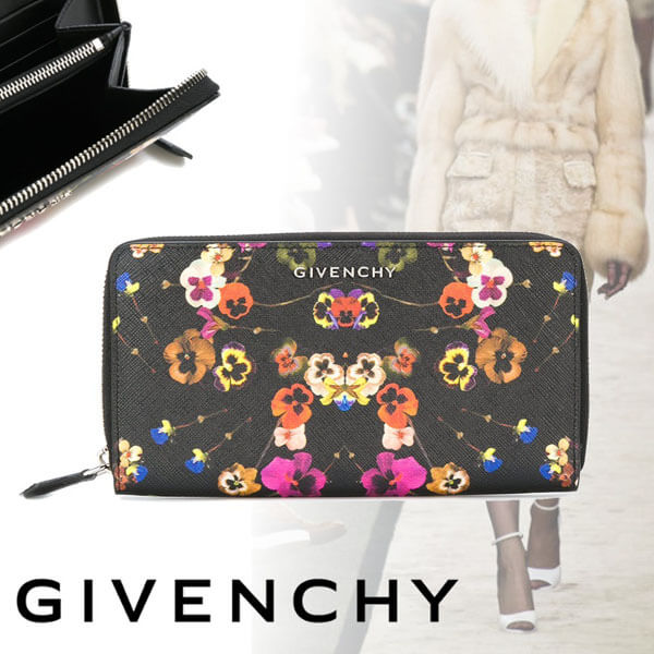 GIVENCHYジバンシィ 長財布★プレゼントに★パンジーフラワーウォレット 花柄