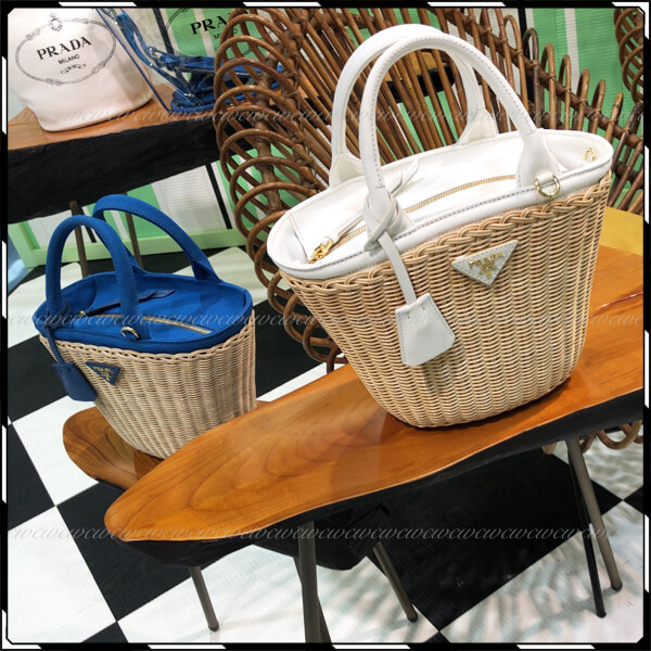 限定希少 PRADA プラダ 可愛すぎ!カラフルかごバッグ 偽物3色 1BG172