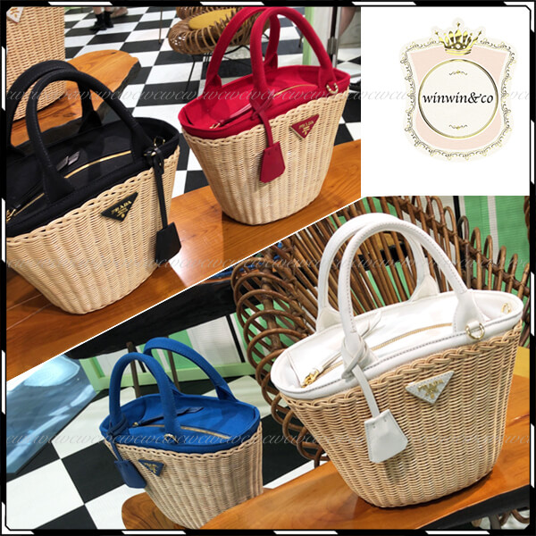 限定希少 PRADA プラダ 可愛すぎ!カラフルかごバッグ 偽物3色 1BG172