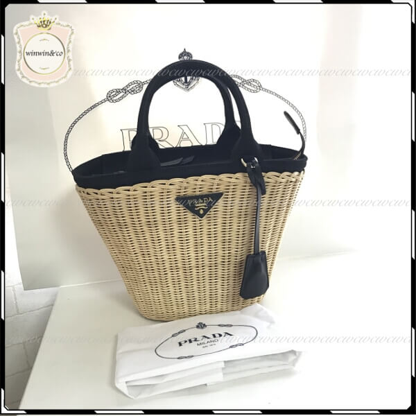 限定希少 PRADA プラダ 可愛すぎ!カラフルかごバッグ 偽物3色 1BG172