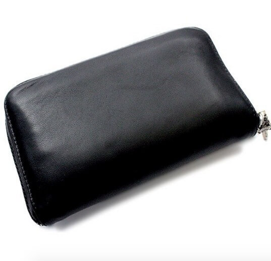 クロムハーツ 偽物 レザー 財布 Rec F Zip Mini Wallet