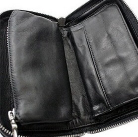 クロムハーツ 偽物 レザー 財布 Rec F Zip Mini Wallet