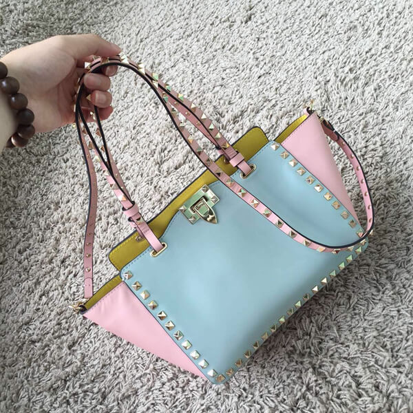 2018SS ☆ヴァレンティノ ヴァレンティノスーパーコピー ヴァレンティノ☆ ROCKSTUD2WAYトート M/WATERCOLOR
