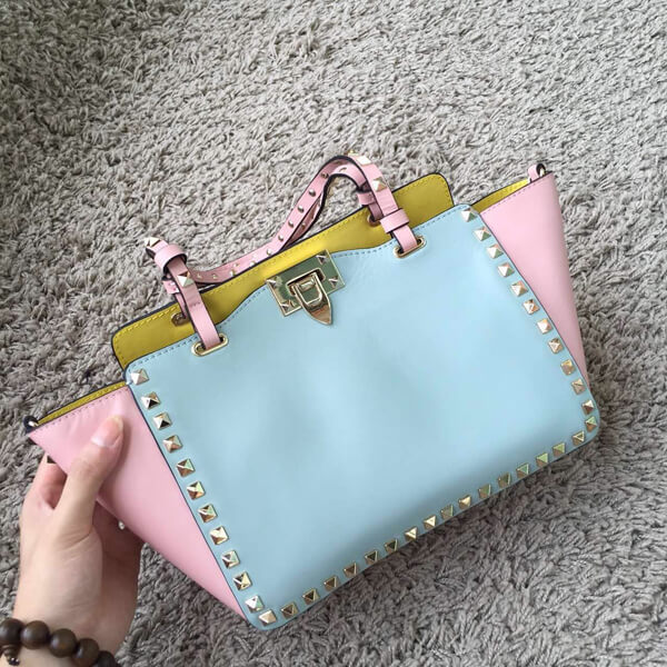 2018SS ☆ヴァレンティノ ヴァレンティノスーパーコピー ヴァレンティノ☆ ROCKSTUD2WAYトート M/WATERCOLOR