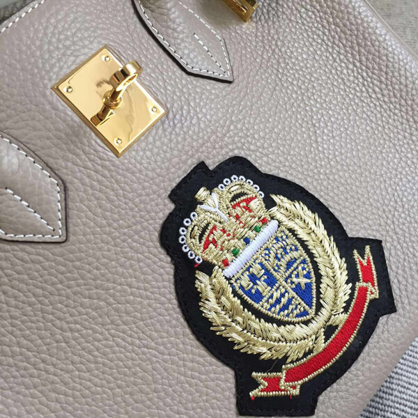 エルメスバーキン コピー 30 エルメス ハンドバッグ 塗鴉 Gray ゴールド金具 トゴ Q刻印