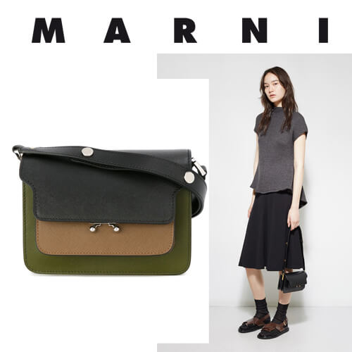2018AW セール!MARNIマルニ バッグコピー ☆trunk bag トランクバッグ