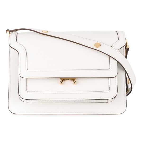2018SS 滝沢さん愛用【Marni】マルニ バッグコピー★TRUNK bag in Saffiano★バッグ SBMPN09U02LV52000W04 Limestone