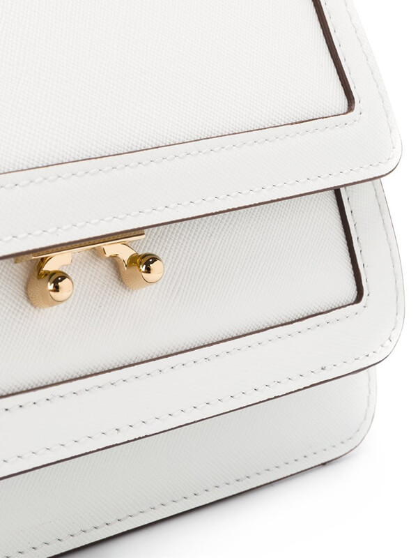 2018SS 滝沢さん愛用【Marni】マルニ バッグコピー★TRUNK bag in Saffiano★バッグ SBMPN09U02LV52000W04 Limestone