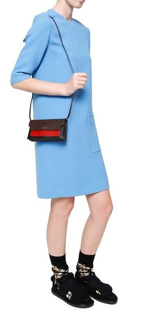 2018新作 MARNI★SAFFIANOトマルニ バッグコピー ランクポシェット★レッド