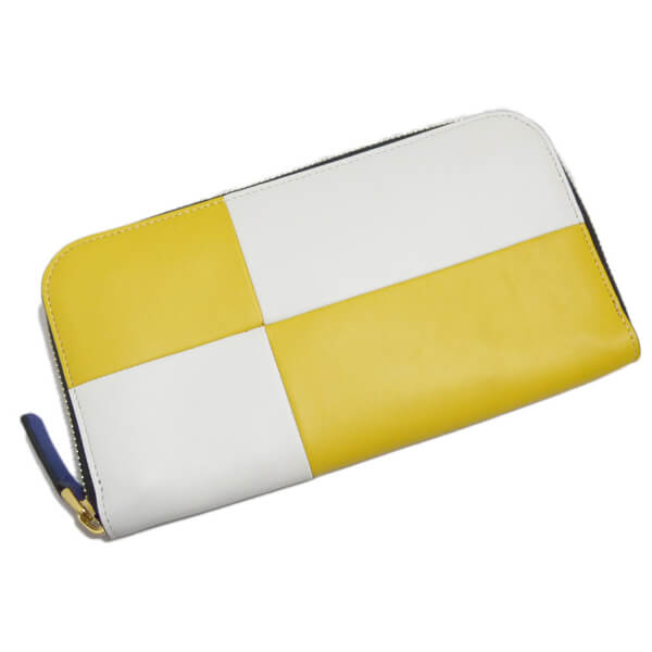 2018新作 Marni マルニコピー ファスナー長財布 黄色×白 MARNI