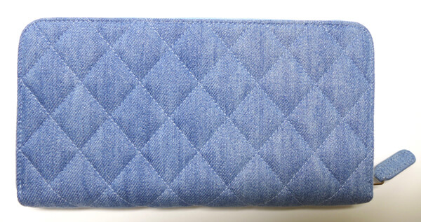 シャネル 長財布 デニム ラウンドファスナー ZIP WALLET 2.55 A80830
