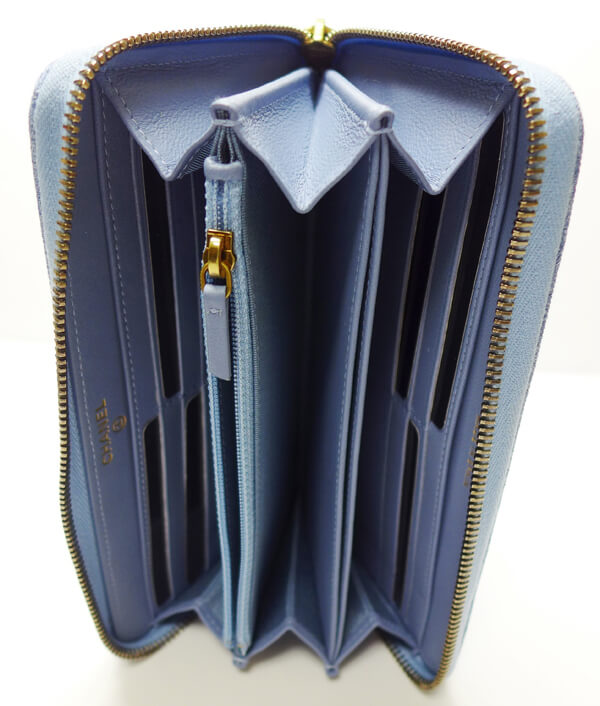 シャネル 長財布 デニム ラウンドファスナー ZIP WALLET 2.55 A80830