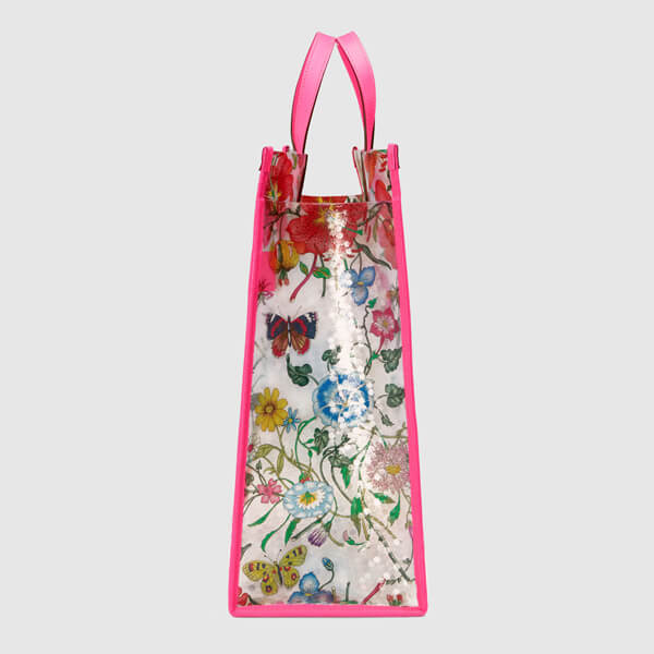 2019SS★グッチ★フローラプリント*ビニールトート
