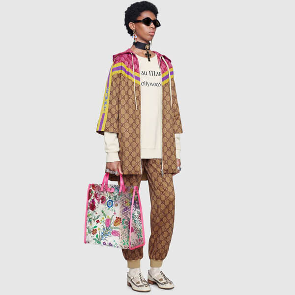 2019SS★グッチ★フローラプリント*ビニールトート