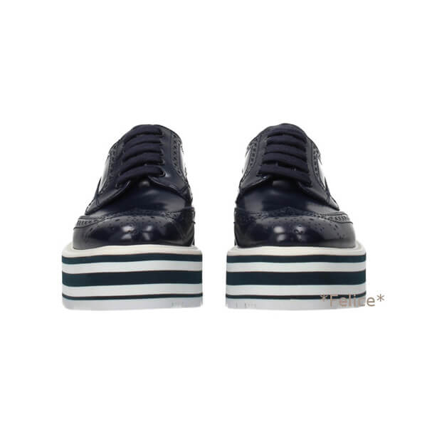 2018-19新作素敵*PRADA プラダスーパーコピー*レースアップ ブローグシューズ