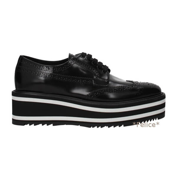 2018-19新作素敵*PRADA プラダスーパーコピー*レースアップ ブローグシューズ
