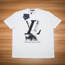 ルイヴィトン PEACE AND LOVE コットンTシャツ ホワイト