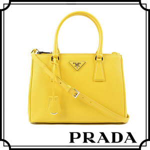 2019新作【PRADA プラダスーパーコピー SAFFIANO LUX サフィアーノラックス レディース2wayトートバッグ ハンドバッグ イエロー 1BA863_NZV_DLC】