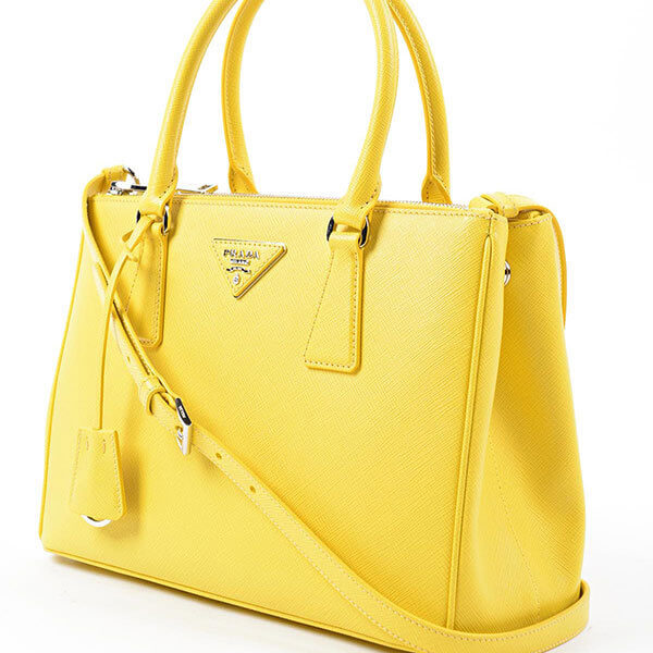 2019新作【PRADA プラダスーパーコピー SAFFIANO LUX サフィアーノラックス レディース2wayトートバッグ ハンドバッグ イエロー 1BA863_NZV_DLC】