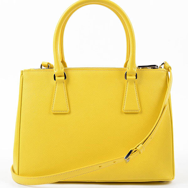 2019新作【PRADA プラダスーパーコピー SAFFIANO LUX サフィアーノラックス レディース2wayトートバッグ ハンドバッグ イエロー 1BA863_NZV_DLC】
