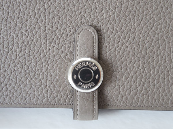 エルメス ドゴンGM GRIS ASPHALTE/グリスアスファルト×シルバー金具 トゴ