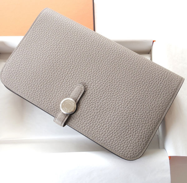 エルメス ドゴンGM GRIS ASPHALTE/グリスアスファルト×シルバー金具 トゴ
