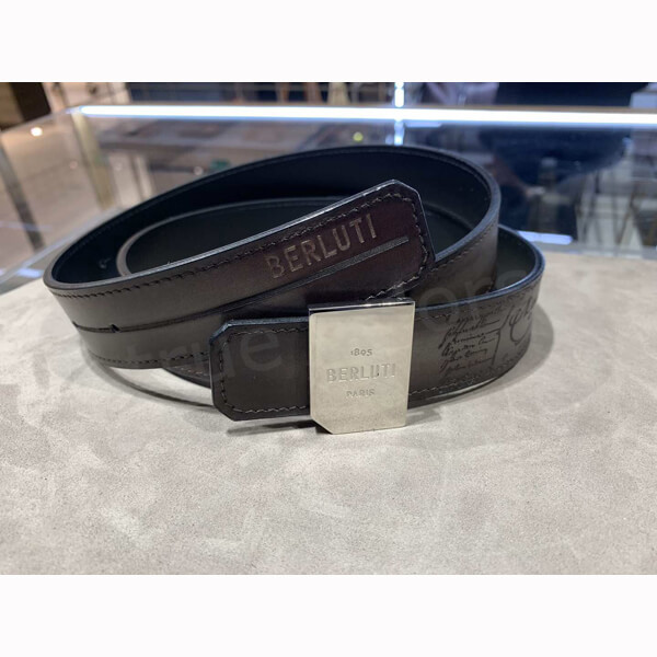 ベルルッティ 偽物 カリグラフィ バックル留め カーフレザーベルト berluti152