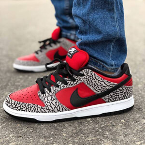 注目度抜群!ナイキSB Dunk Low Premium Red Cement AW 12 2012 【スーパーコピー】