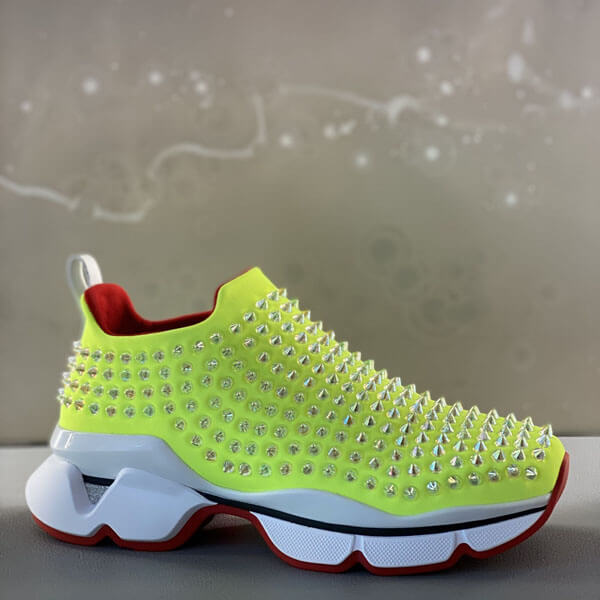 新作入手困難 ★ ルブタン Spike Sock Donna Yellow ★ スニーカー 1190555Q662