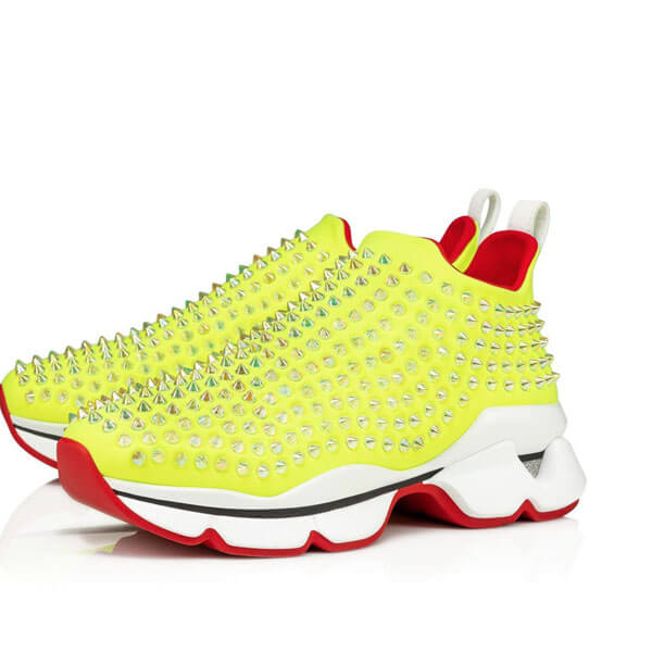 新作入手困難 ★ ルブタン Spike Sock Donna Yellow ★ スニーカー 1190555Q662