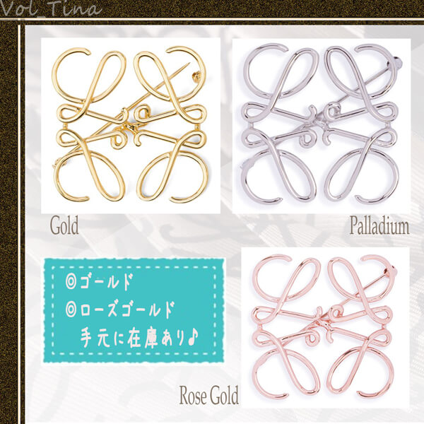 ロエベ ブローチ 偽物◆アナグラム Anagram 3色 111.27.027◆大人気完売必至