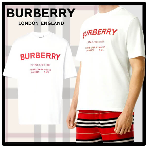 バーバリー Tシャツ コピー BURBERRY/ORSEFERRY PRINT COTTON T-SHIRT