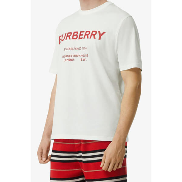 バーバリー Tシャツ コピー BURBERRY/ORSEFERRY PRINT COTTON T-SHIRT