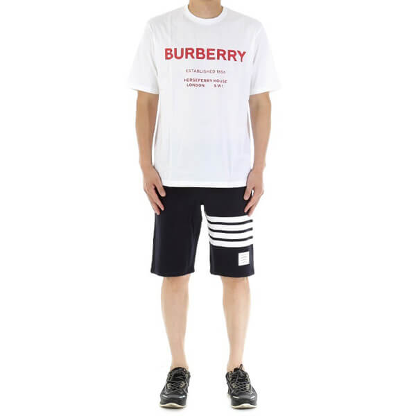バーバリー Tシャツ コピー BURBERRY/ORSEFERRY PRINT COTTON T-SHIRT