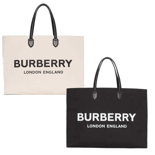 【BURBERRY】バーバリー キャンバストートバッグ コピー ロゴデティール