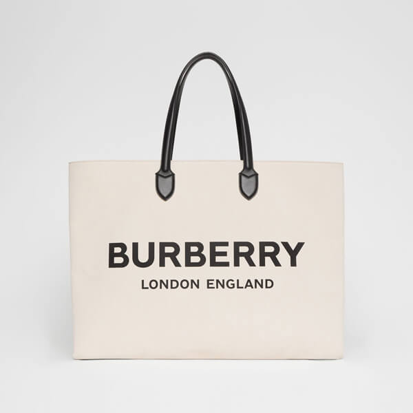 【BURBERRY】バーバリー キャンバストートバッグ コピー ロゴデティール