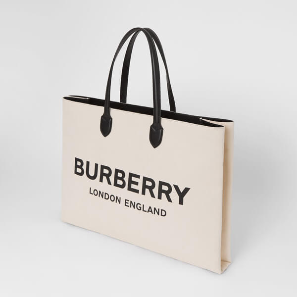 【BURBERRY】バーバリー キャンバストートバッグ コピー ロゴデティール